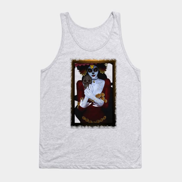 The clothed La muerte Tank Top by Liquid Feline